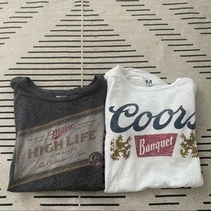 Lot of 2 American Eagle Tailgate Beer Tees